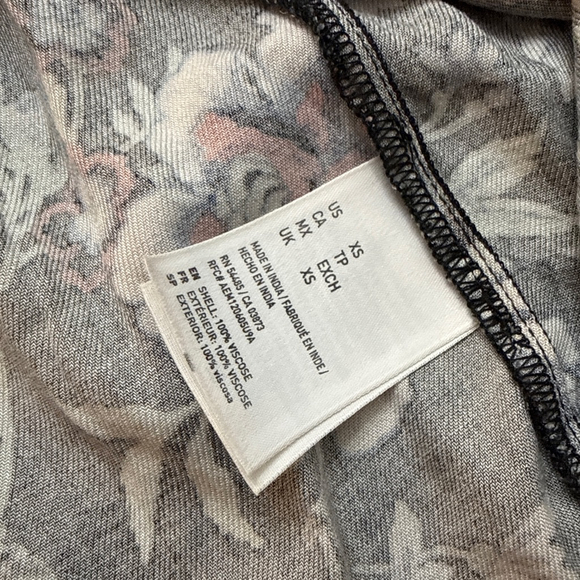 American Eagle Black Floral Strappy Tiered Mini Dress XS Whimsygoth - Picture 8 of 12